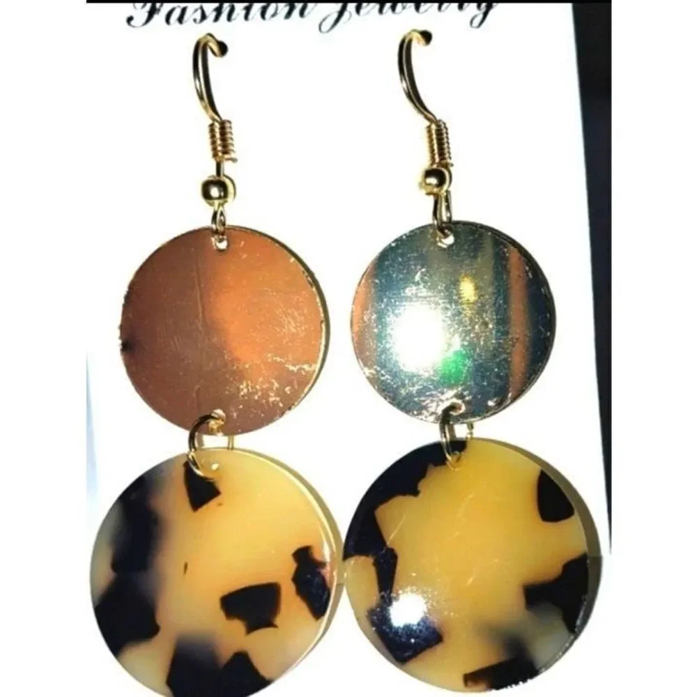 Elegant Print Handmade Dangle Earrings